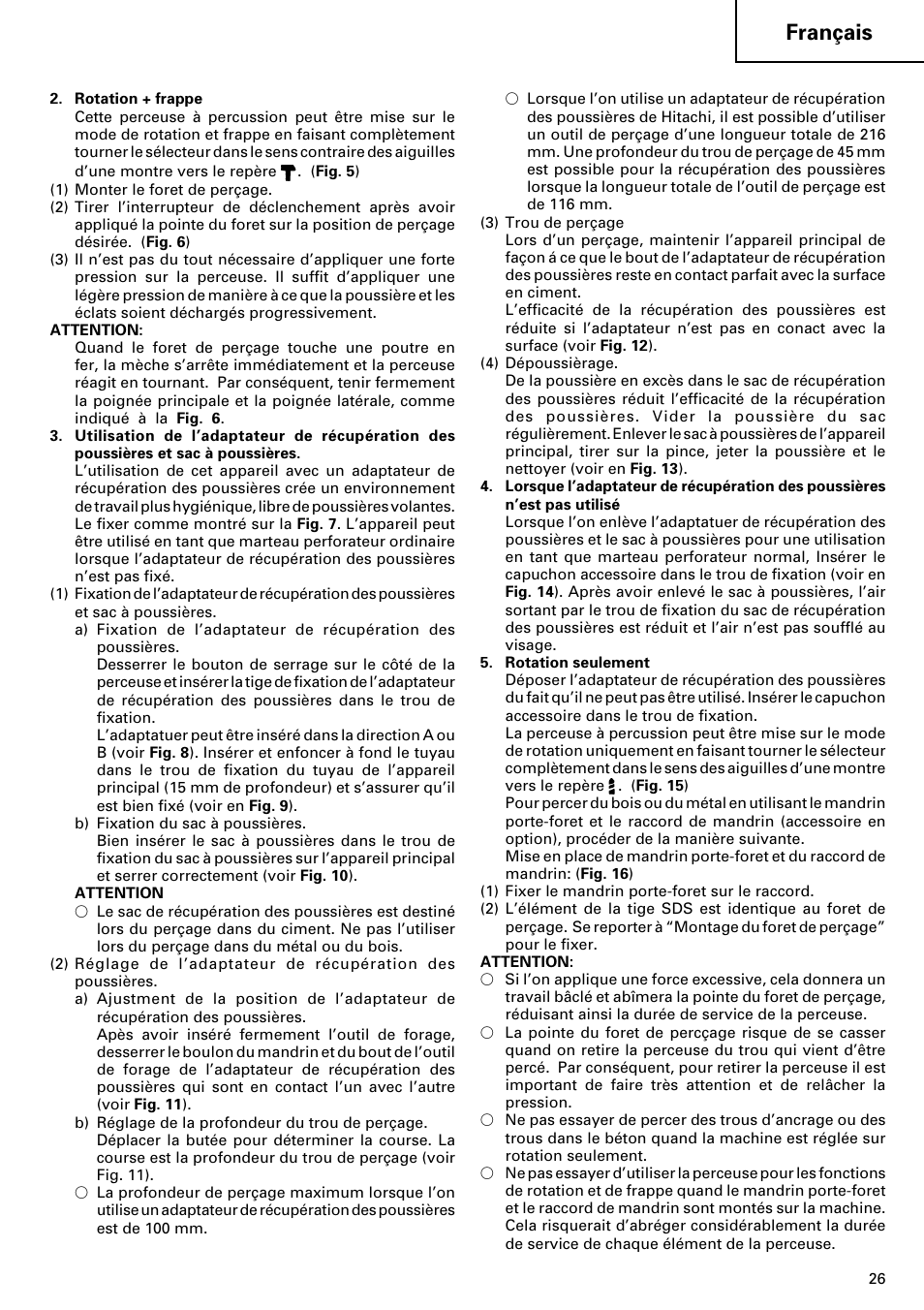 Français | Hitachi 24PD User Manual | Page 27 / 58