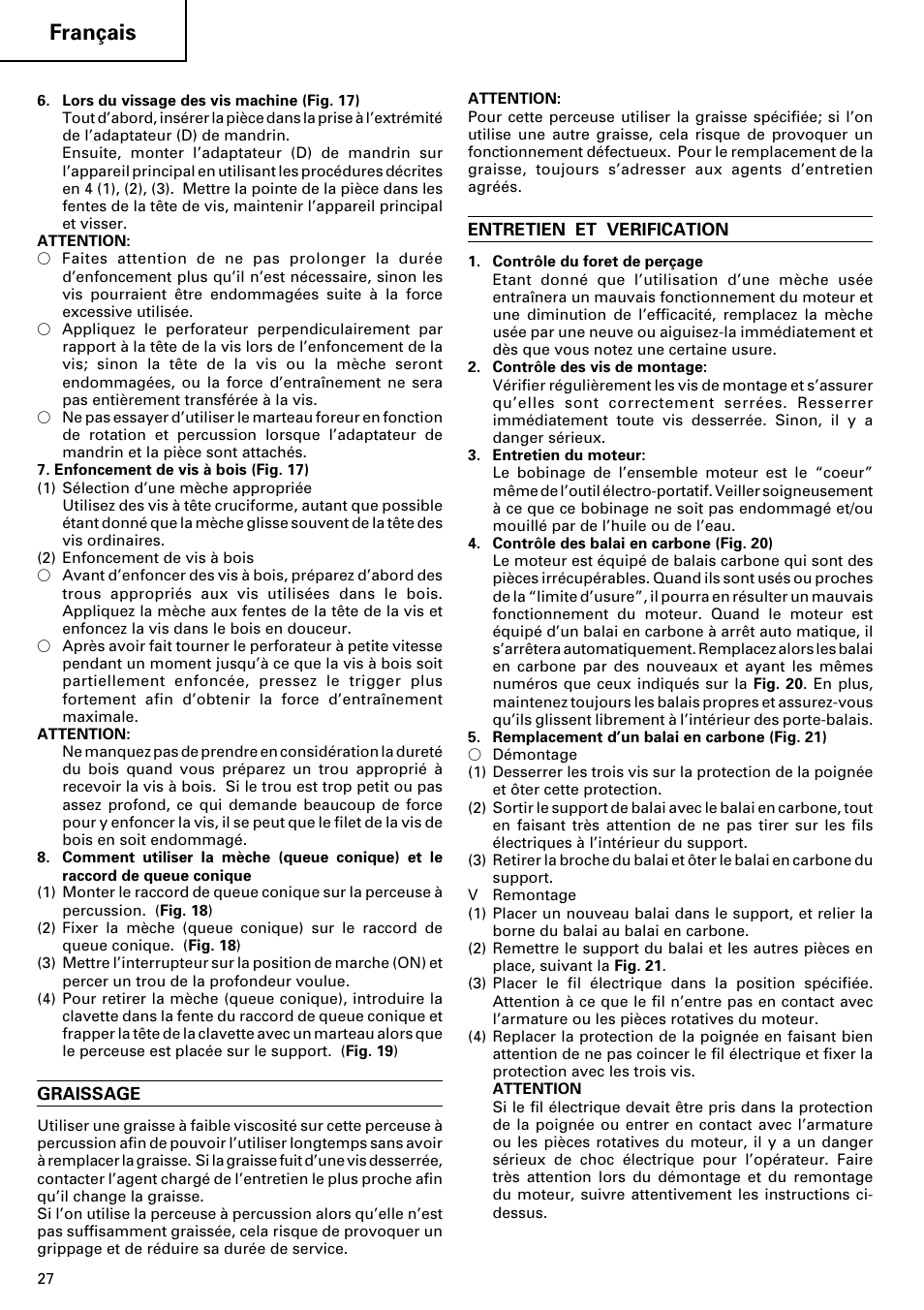 Français | Hitachi 24PD User Manual | Page 28 / 58