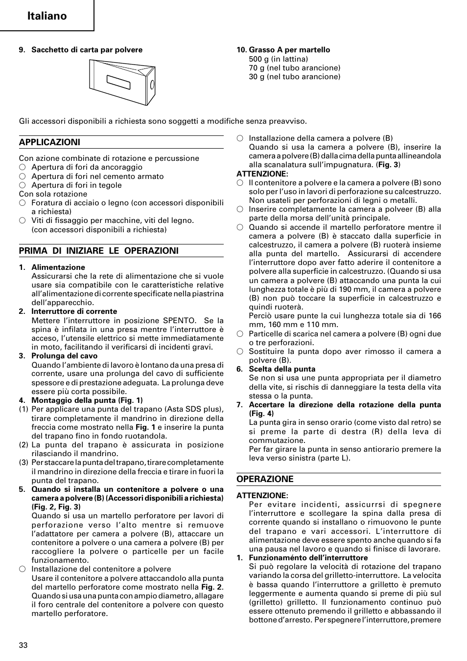 Italiano | Hitachi 24PD User Manual | Page 34 / 58