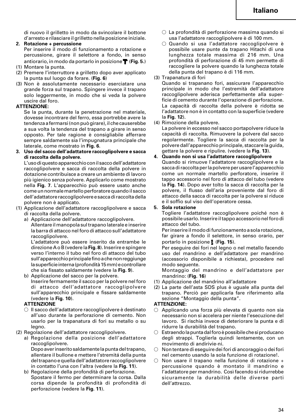 Italiano | Hitachi 24PD User Manual | Page 35 / 58
