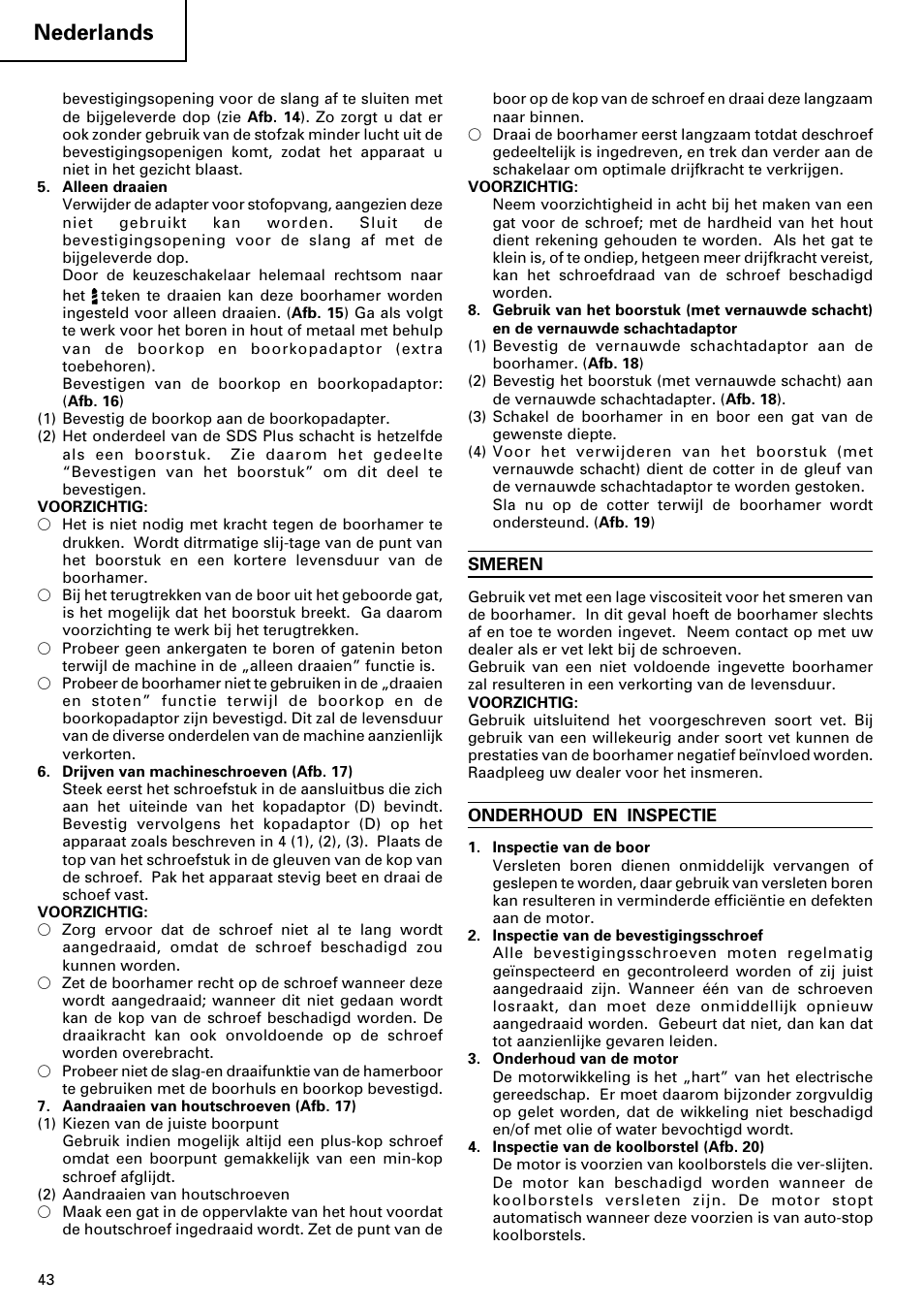 Nederlands | Hitachi 24PD User Manual | Page 44 / 58