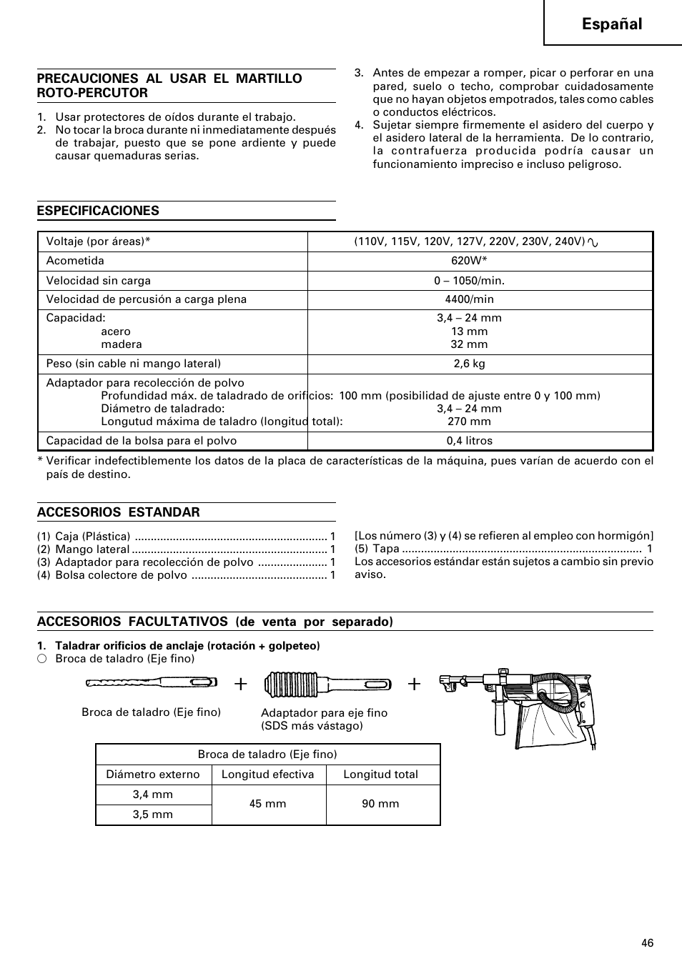 Españal | Hitachi 24PD User Manual | Page 47 / 58
