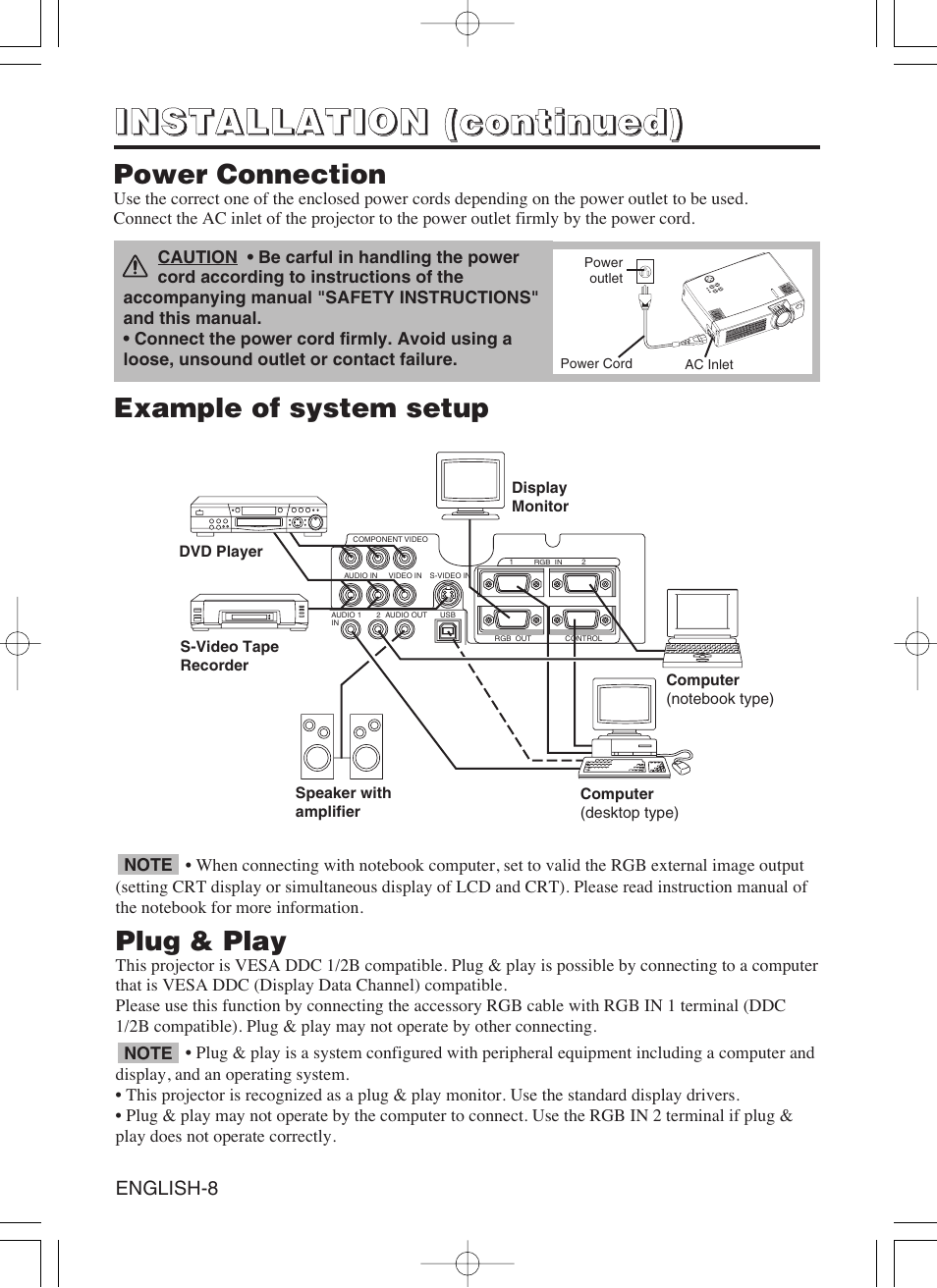 Hitachi CP-S370W User Manual | Page 9 / 39