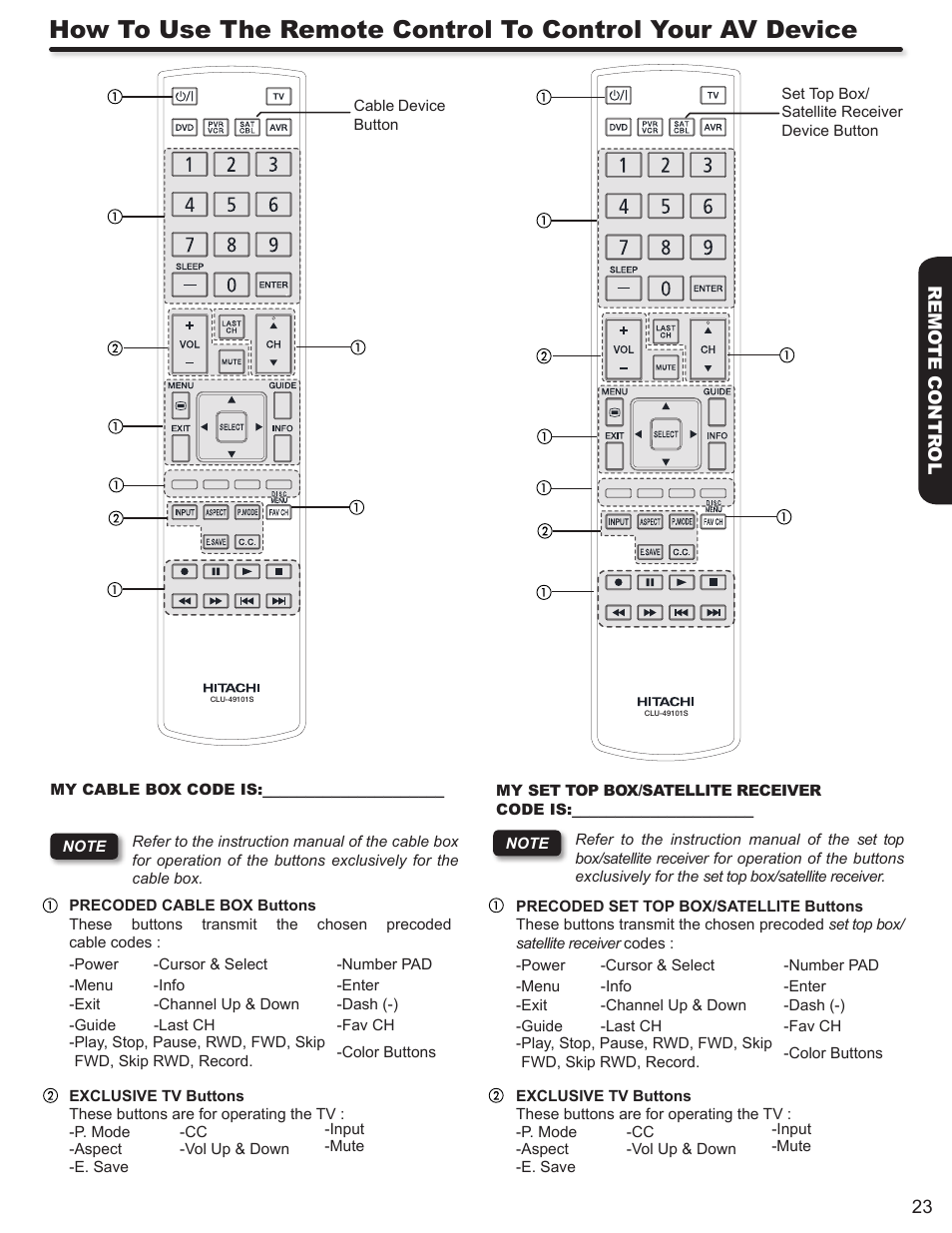 Hitachi LE46S704 User Manual | Page 23 / 60