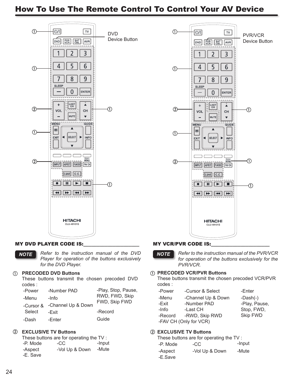 Hitachi LE46S704 User Manual | Page 24 / 60