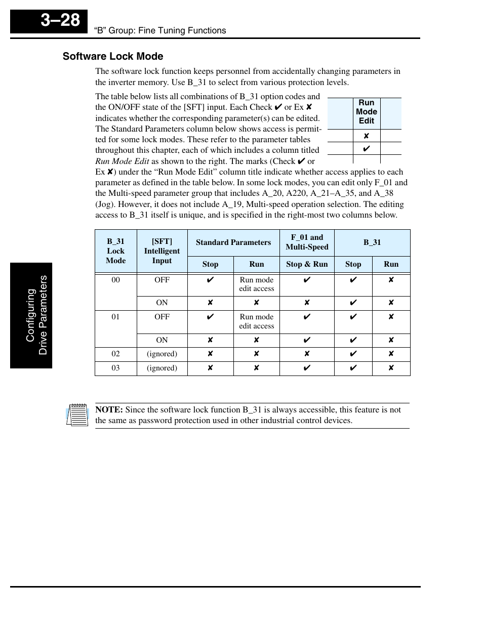 Software lock mode | Hitachi SJ100 User Manual | Page 100 / 214