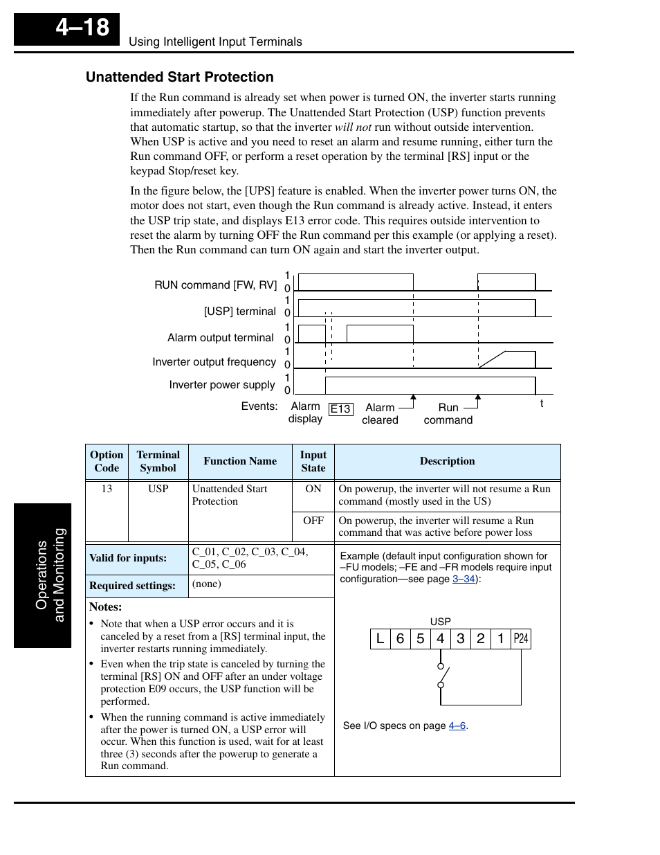 Unattended start protection | Hitachi SJ100 User Manual | Page 135 / 214