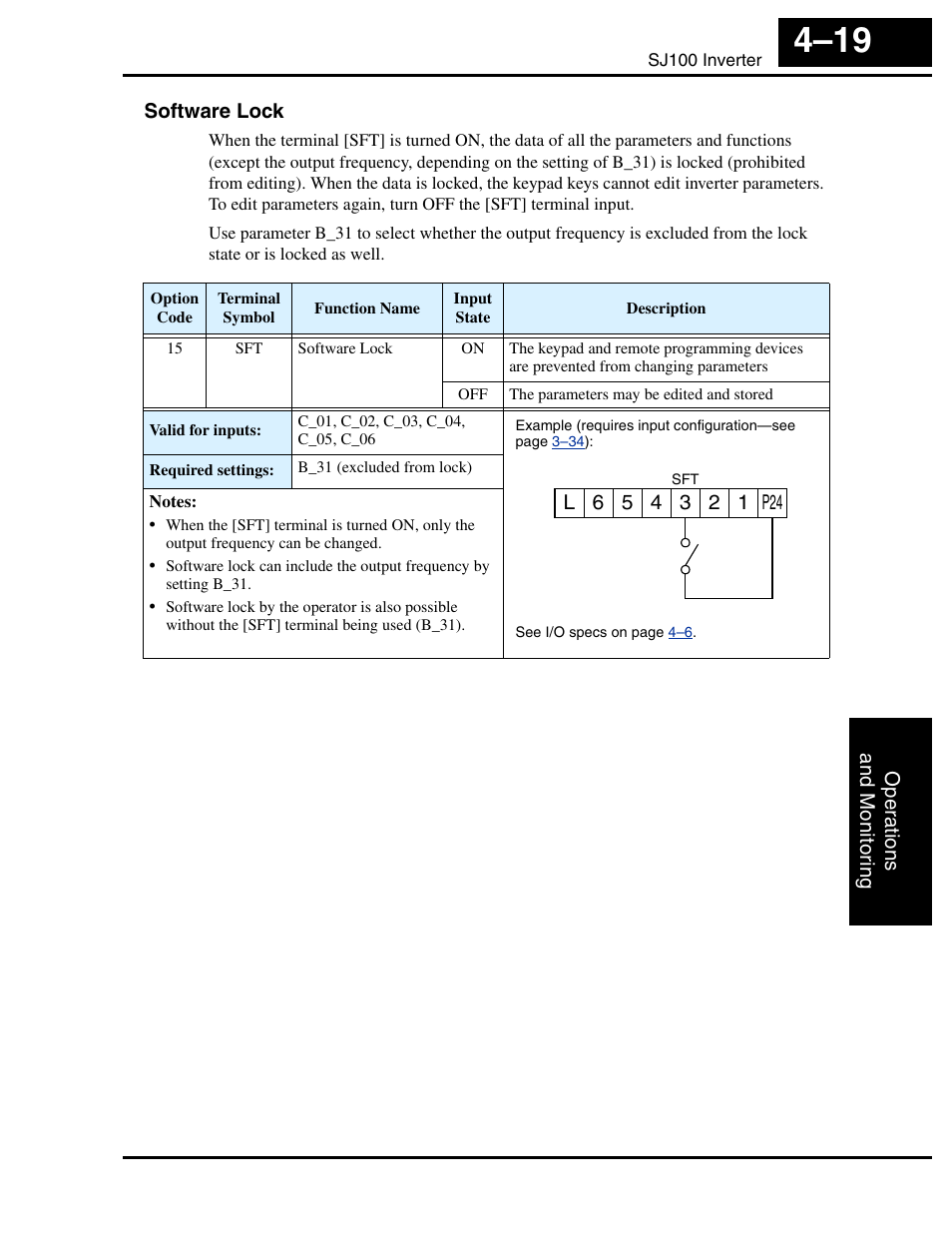 Software lock | Hitachi SJ100 User Manual | Page 136 / 214