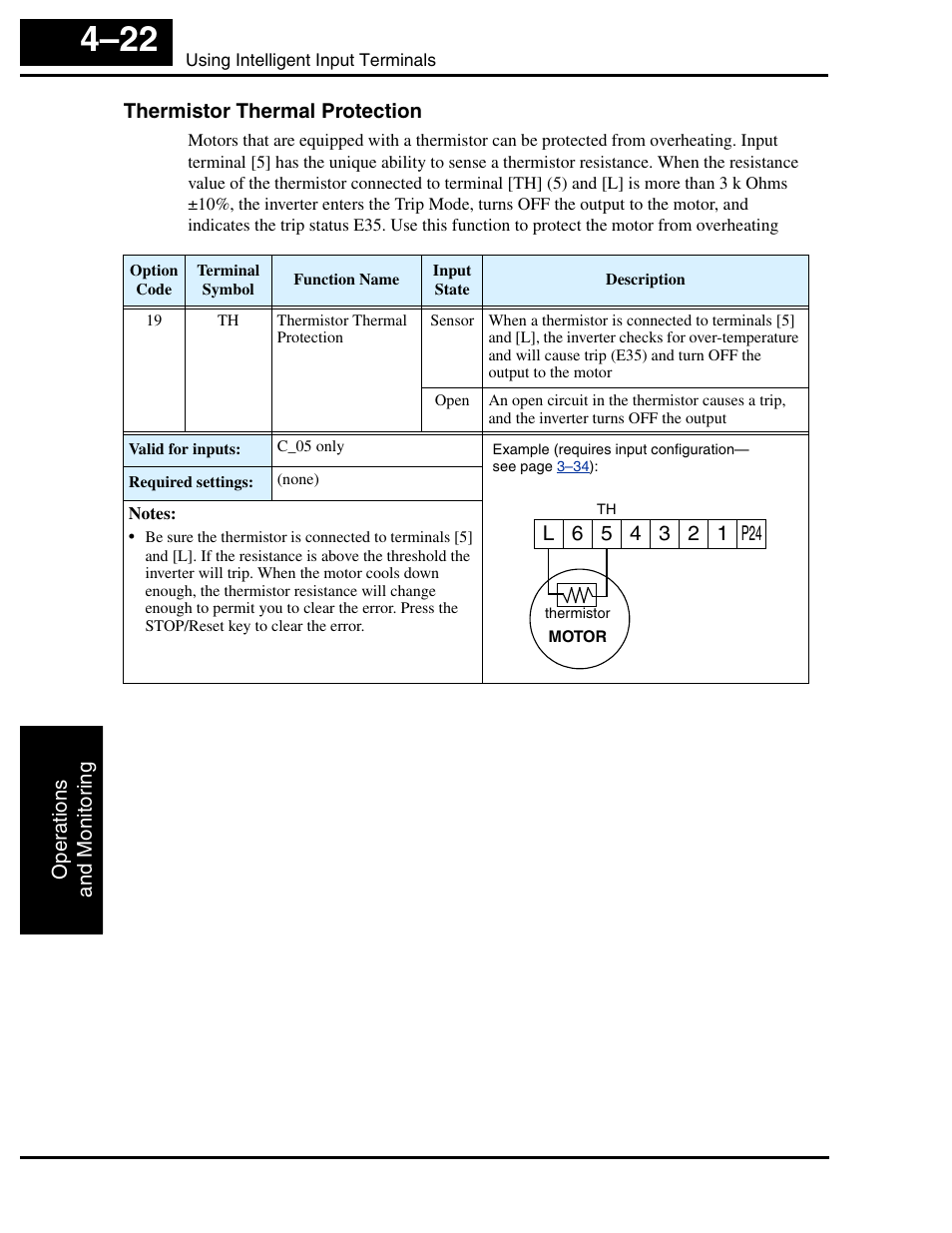 Thermistor thermal protection | Hitachi SJ100 User Manual | Page 139 / 214