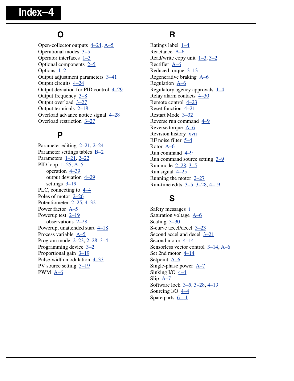 Index–4 | Hitachi SJ100 User Manual | Page 213 / 214