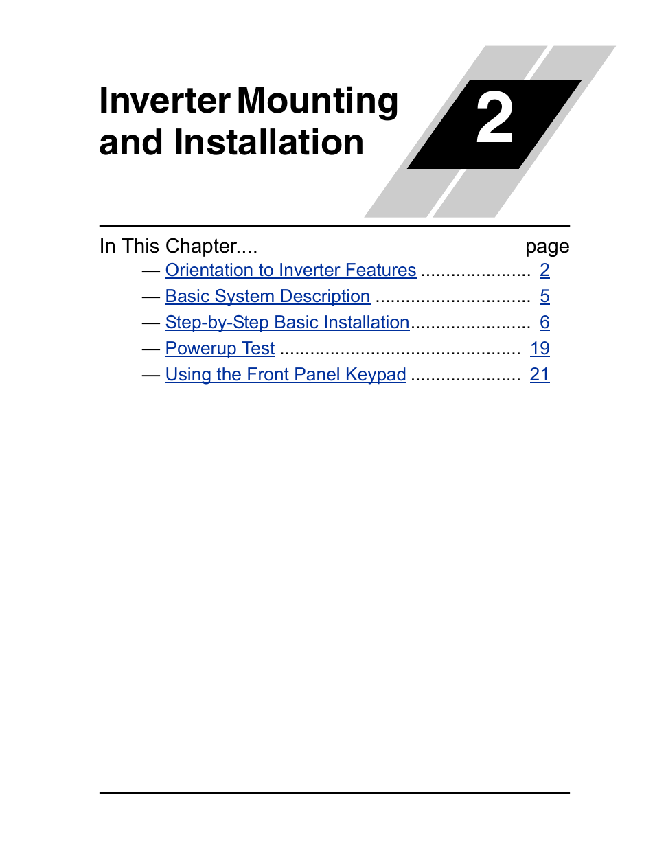 Inverter mounting and installation, Chapter 2: inverter mounting and installation | Hitachi SJ100 User Manual | Page 45 / 214