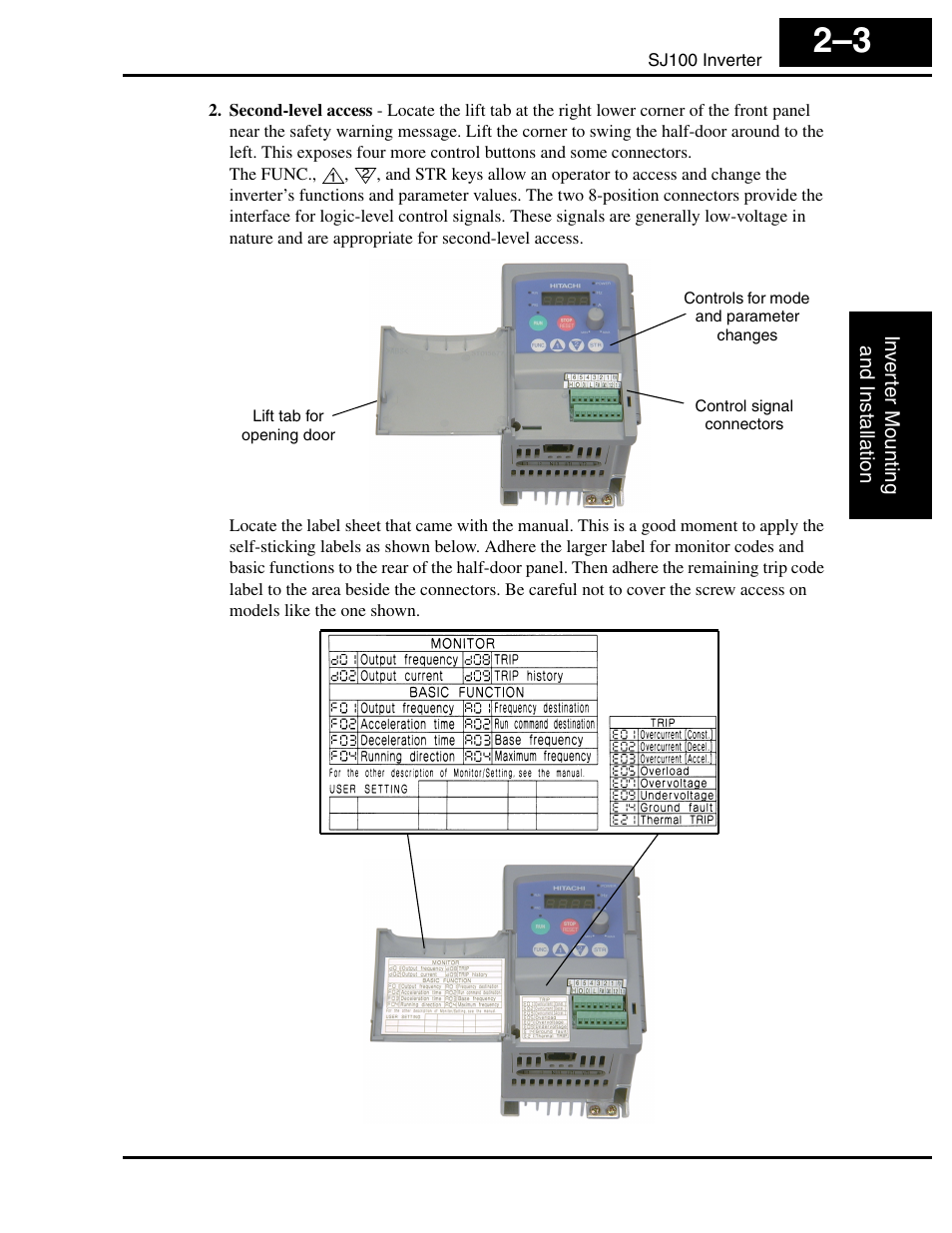 Hitachi SJ100 User Manual | Page 47 / 214