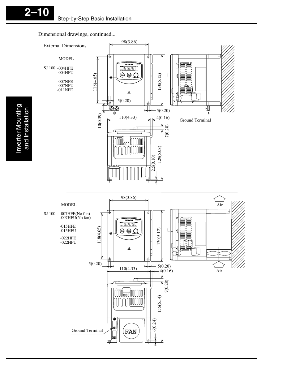Hitachi SJ100 User Manual | Page 54 / 214