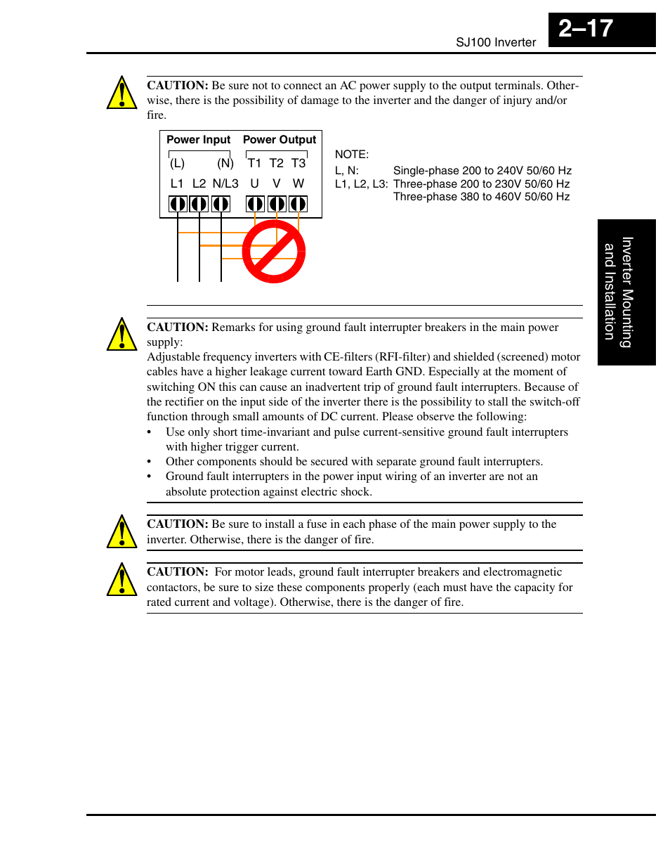 Hitachi SJ100 User Manual | Page 61 / 214