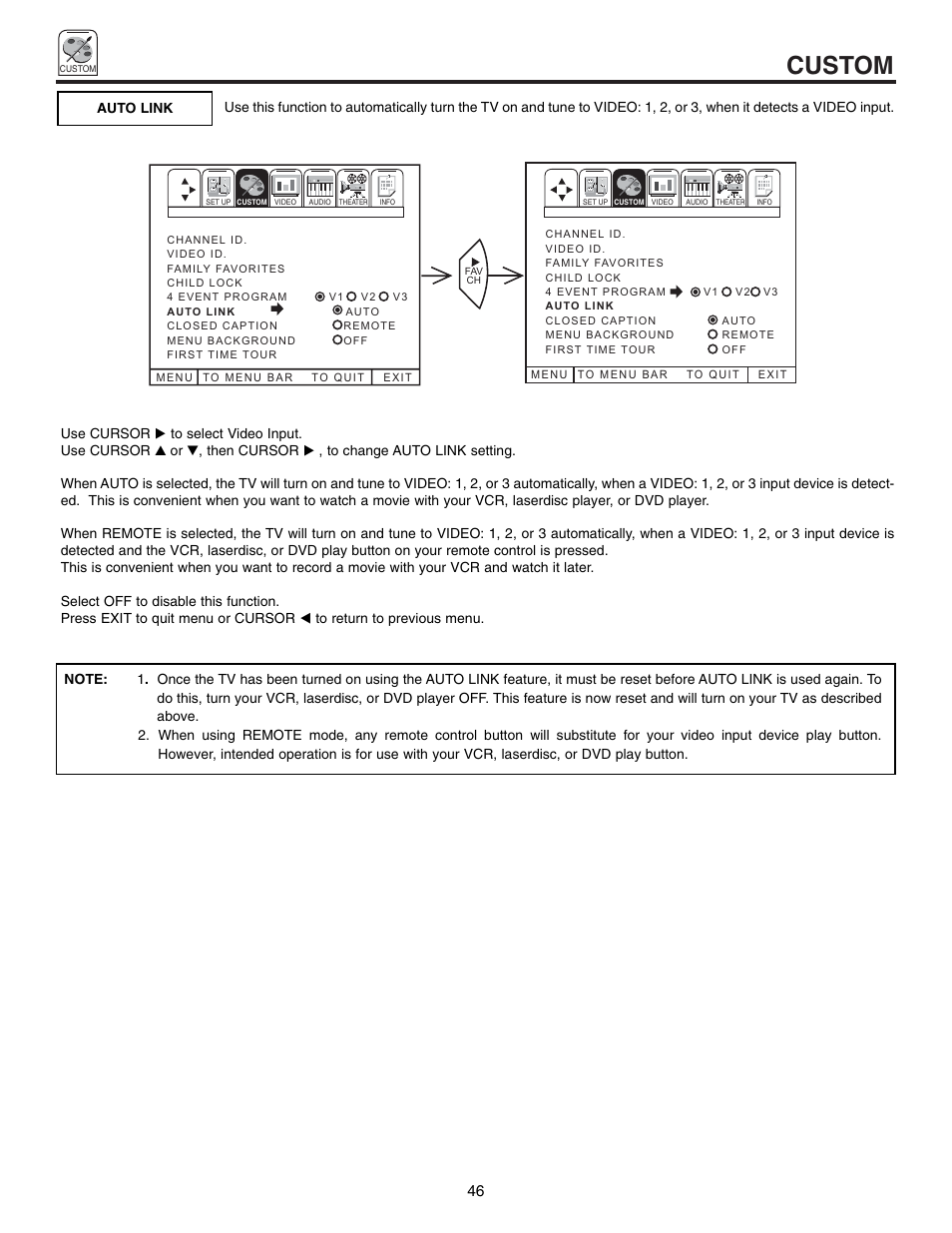 Custom | Hitachi 60UX57B User Manual | Page 46 / 64