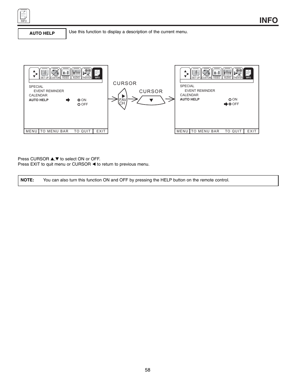 Info | Hitachi 60UX57B User Manual | Page 58 / 64