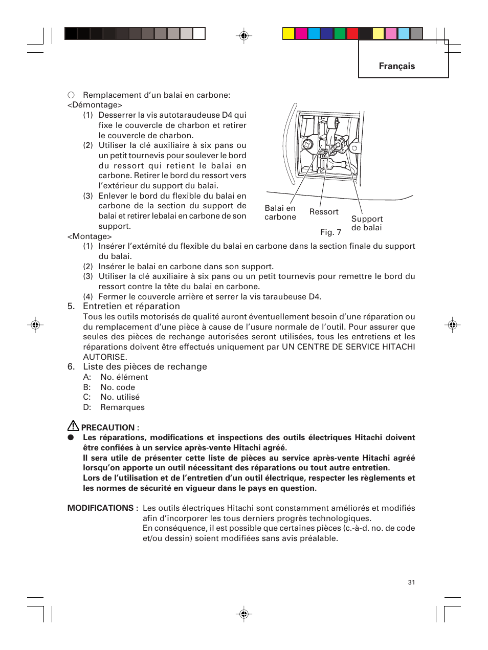 Hitachi G 23MR User Manual | Page 31 / 52
