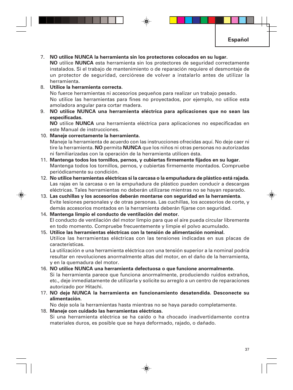 Hitachi G 23MR User Manual | Page 37 / 52