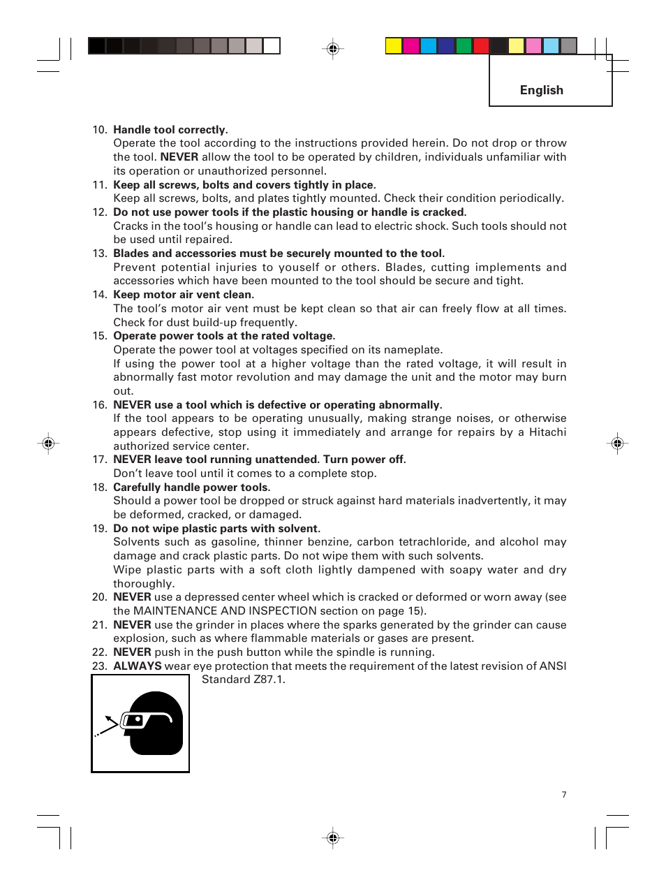 Hitachi G 23MR User Manual | Page 7 / 52