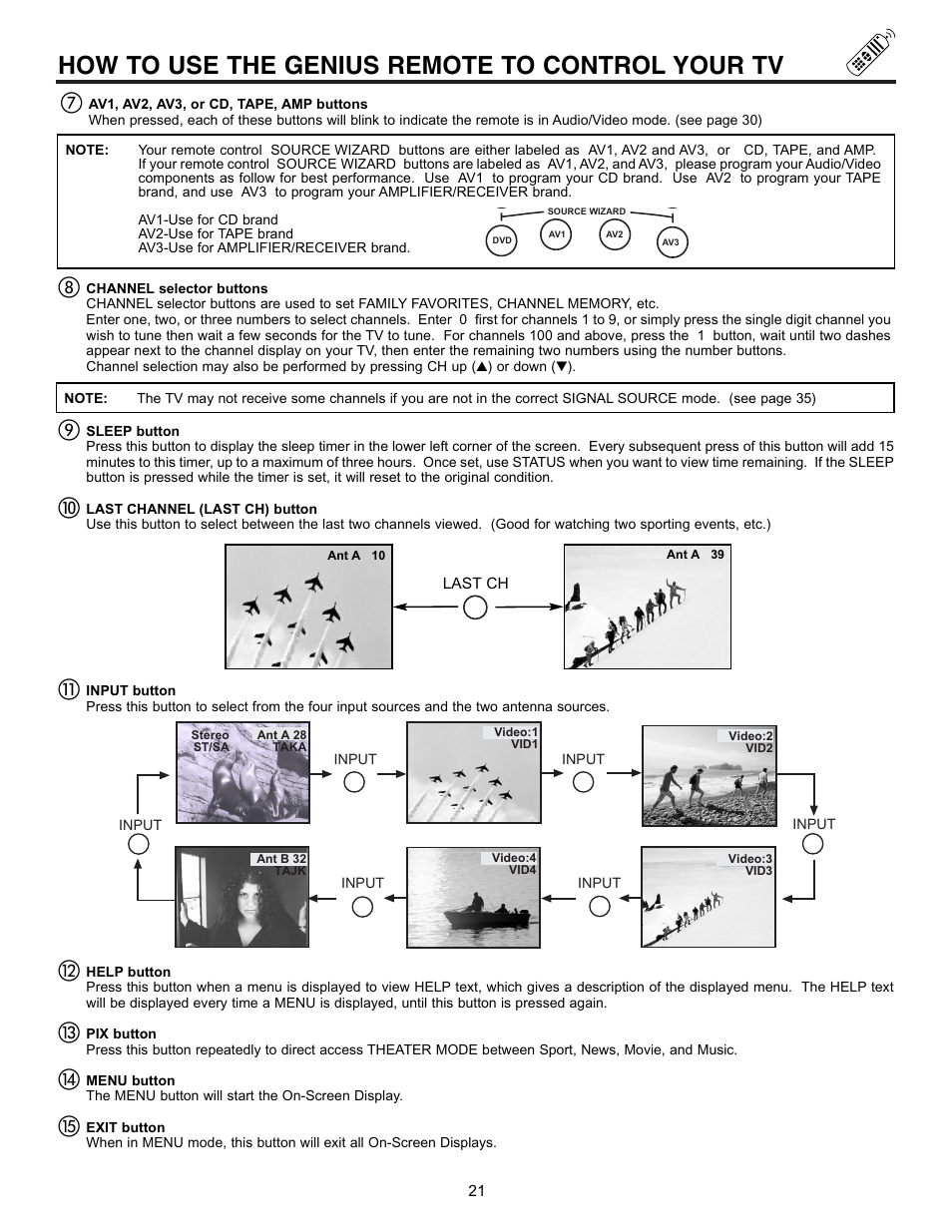 How to use the genius remote to control your tv | Hitachi 53SBX10B User Manual | Page 21 / 60