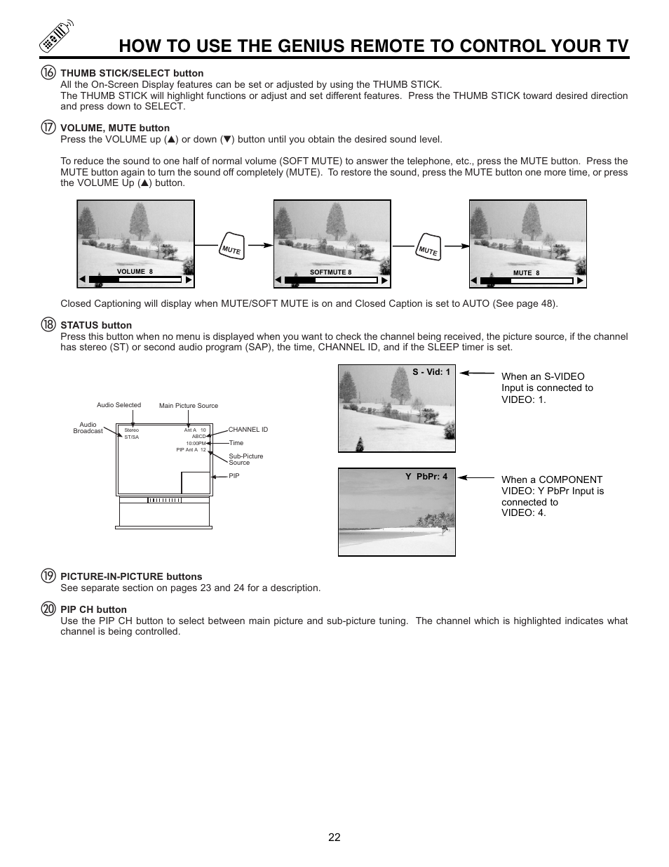 How to use the genius remote to control your tv | Hitachi 53SBX10B User Manual | Page 22 / 60