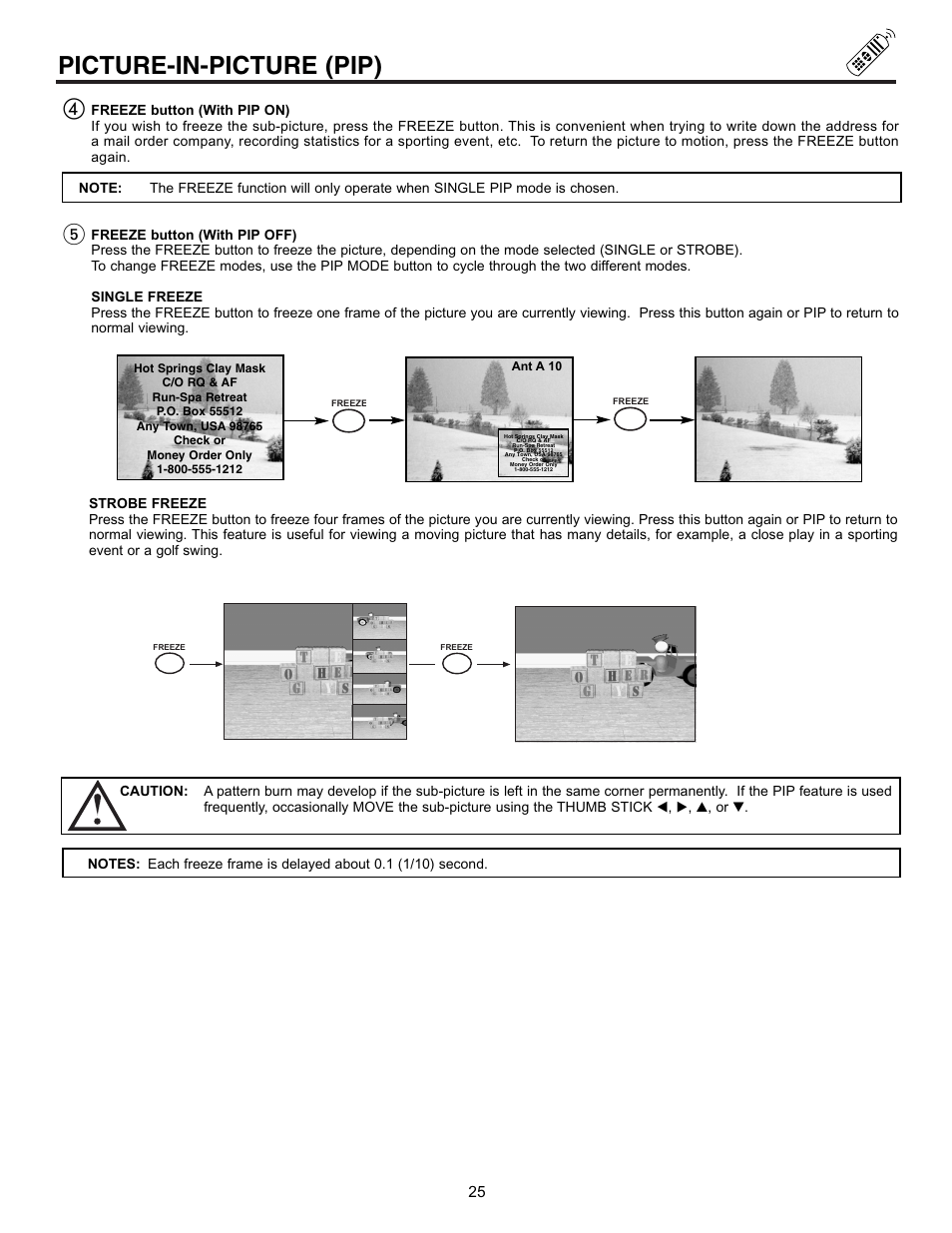 Picture-in-picture (pip) | Hitachi 53SBX10B User Manual | Page 25 / 60