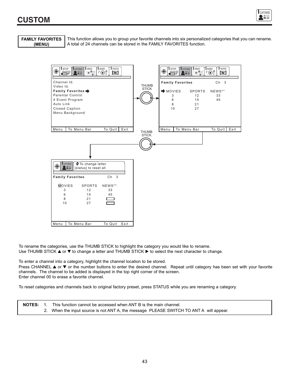 Custom | Hitachi 53SBX10B User Manual | Page 43 / 60