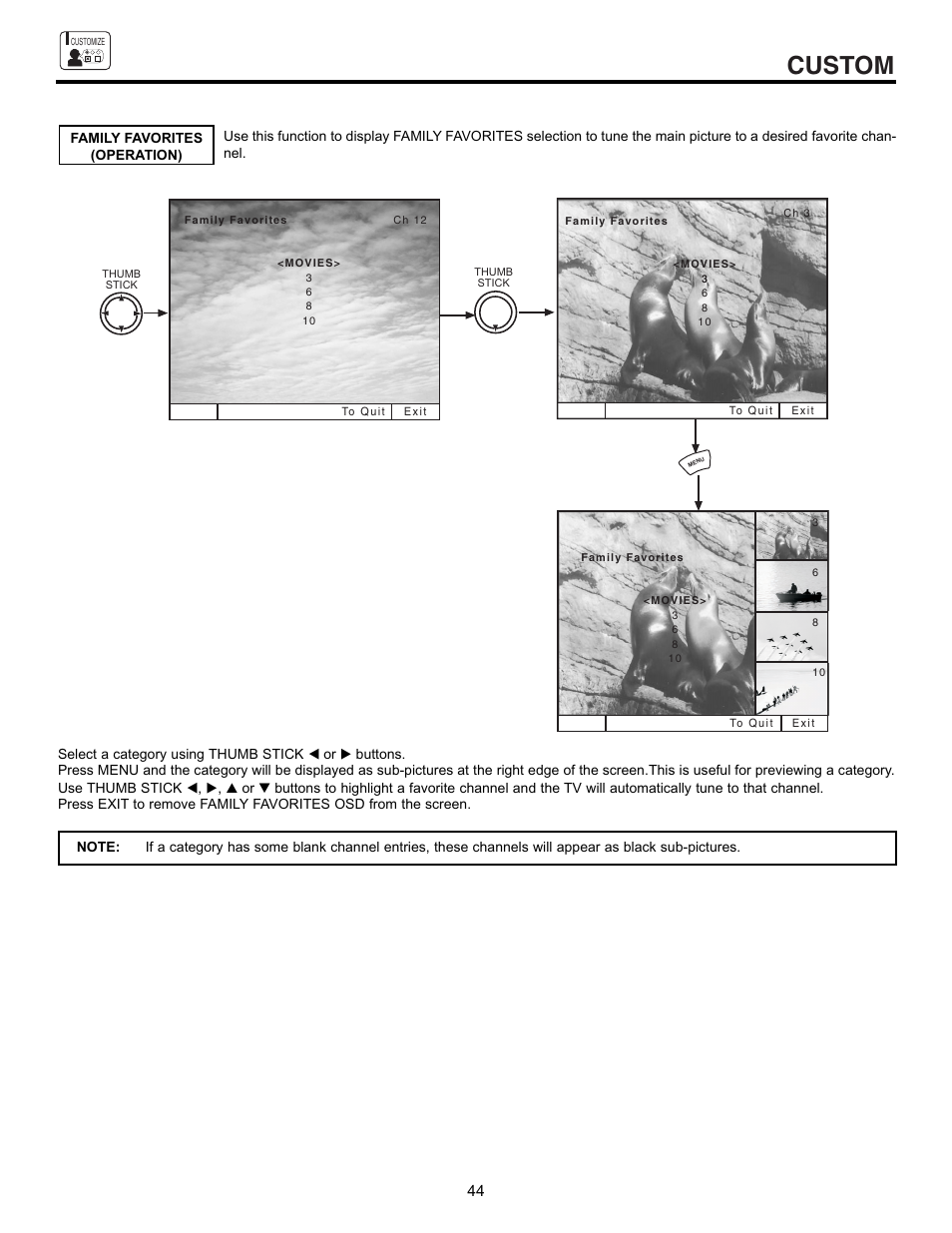 Custom | Hitachi 53SBX10B User Manual | Page 44 / 60