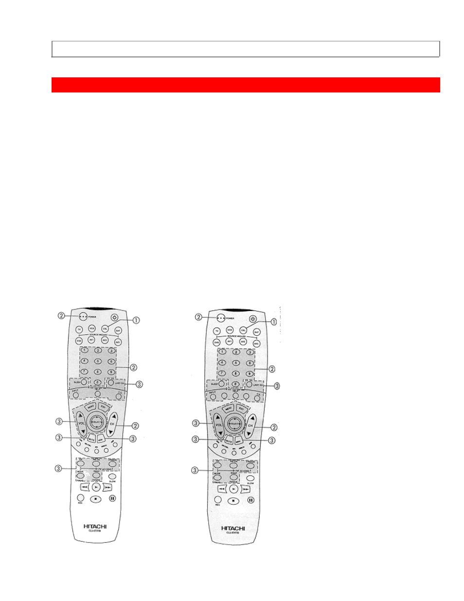 Using the remote to control cable box functions | Hitachi 53SBX01B User Manual | Page 44 / 105