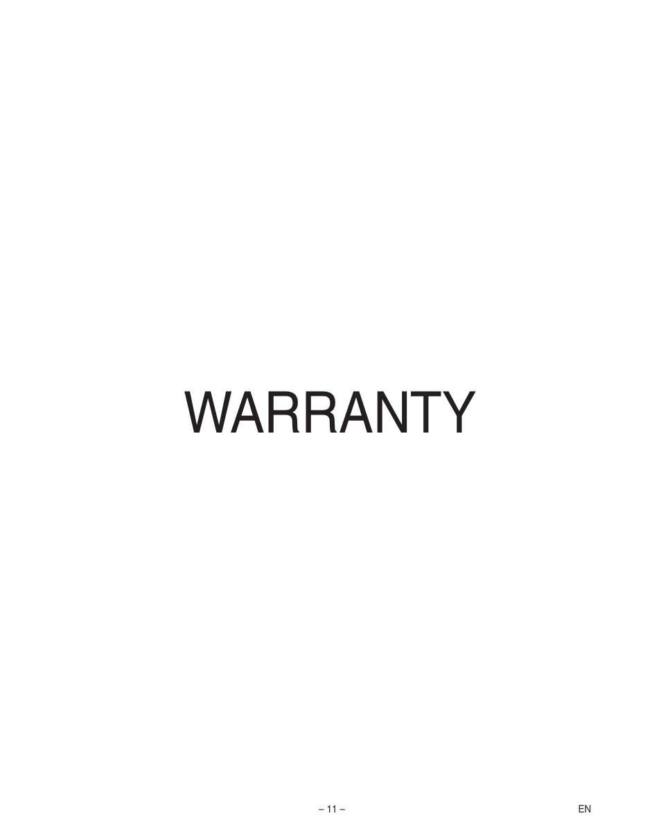 Warranty | Hitachi VT-FX795A User Manual | Page 11 / 12