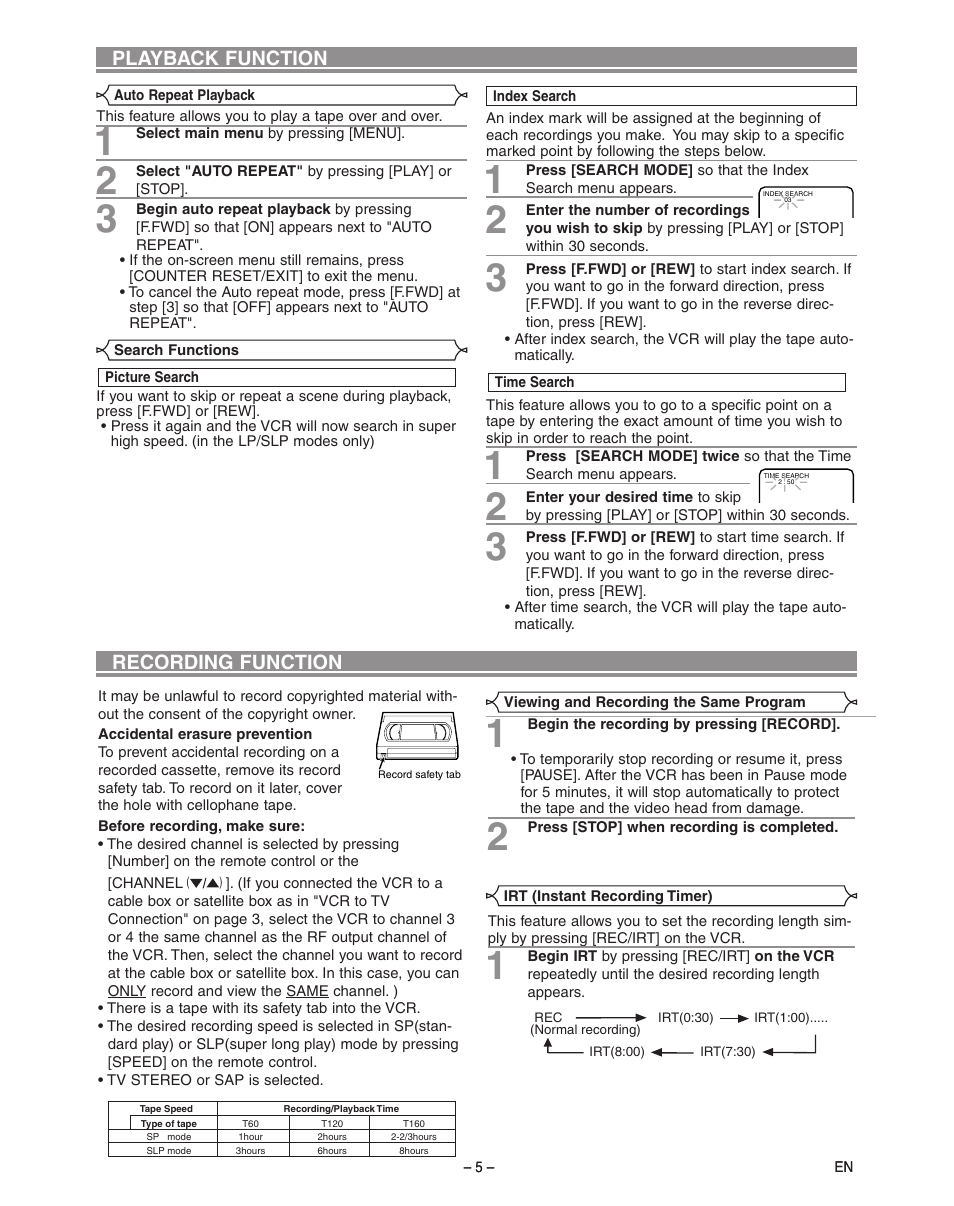 Hitachi VT-FX795A User Manual | Page 5 / 12