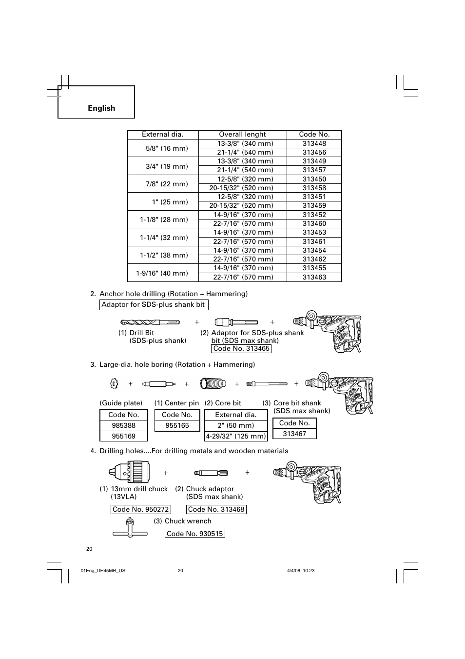 Hitachi DH 45MR User Manual | Page 20 / 68