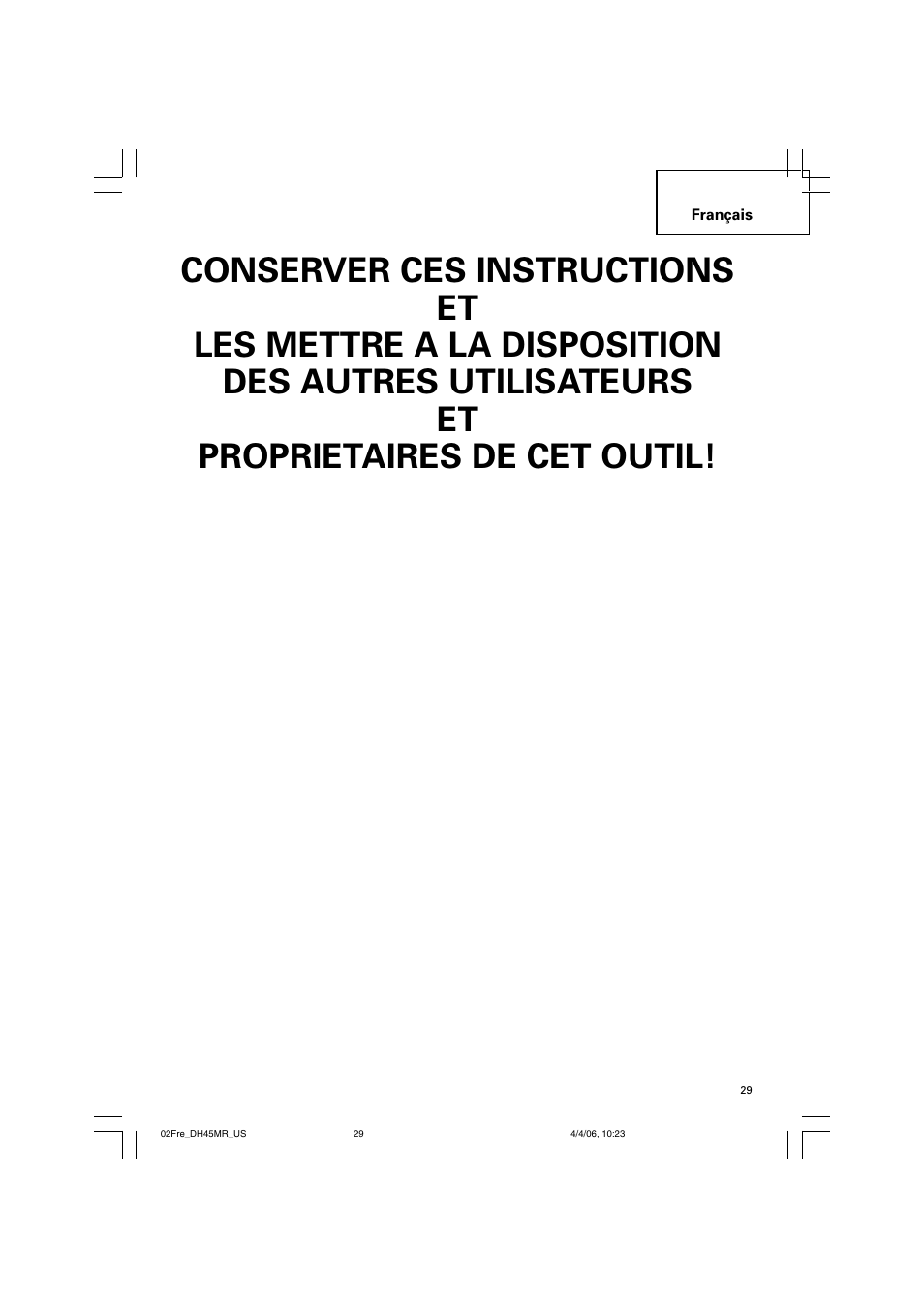 Hitachi DH 45MR User Manual | Page 29 / 68