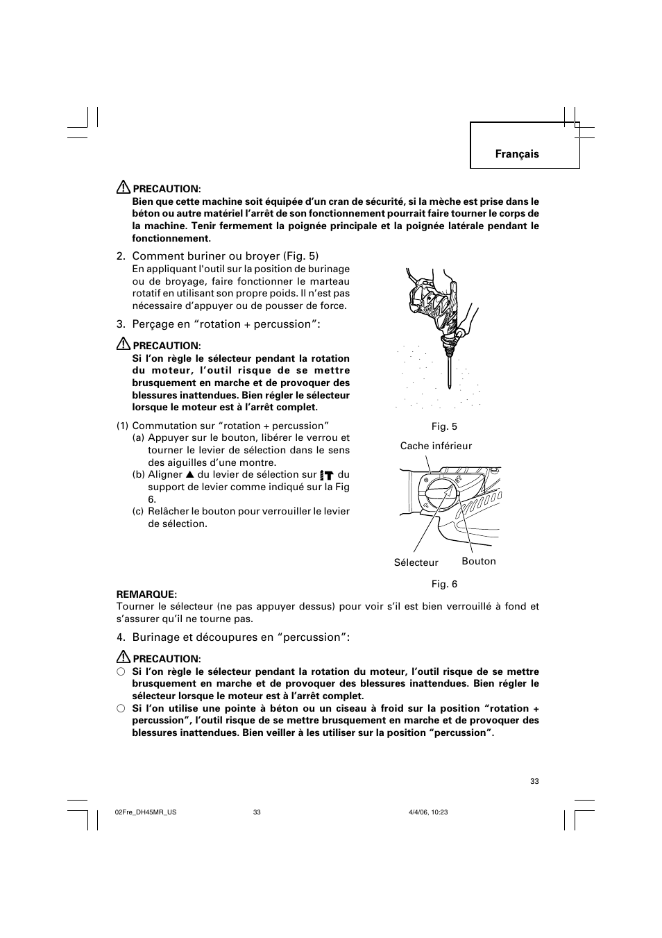 Hitachi DH 45MR User Manual | Page 33 / 68