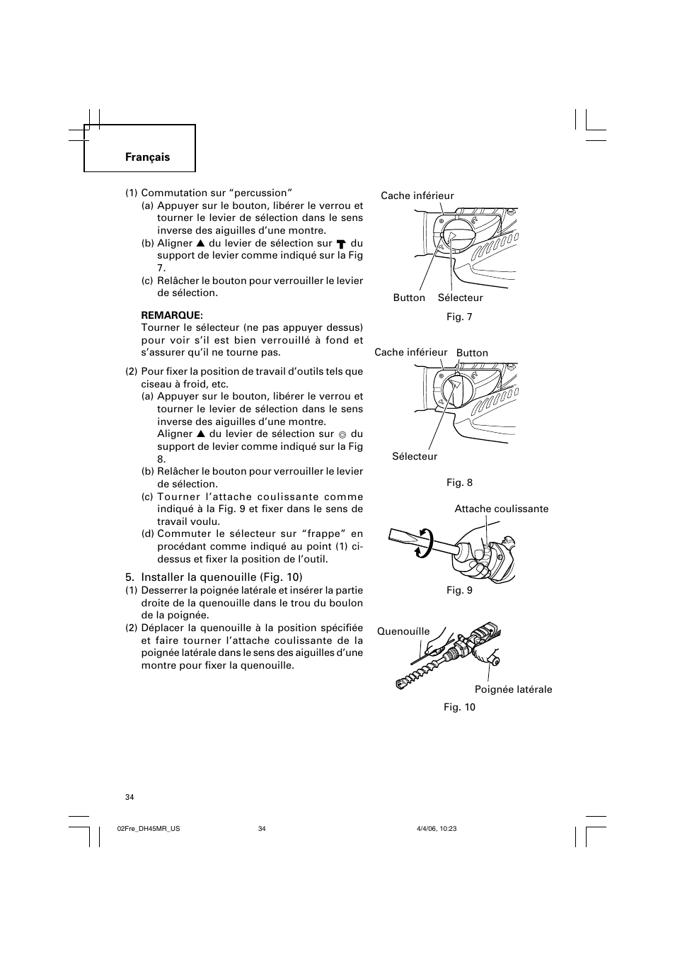 Hitachi DH 45MR User Manual | Page 34 / 68