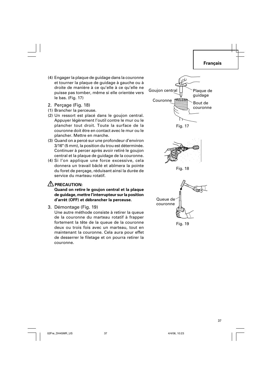 Hitachi DH 45MR User Manual | Page 37 / 68