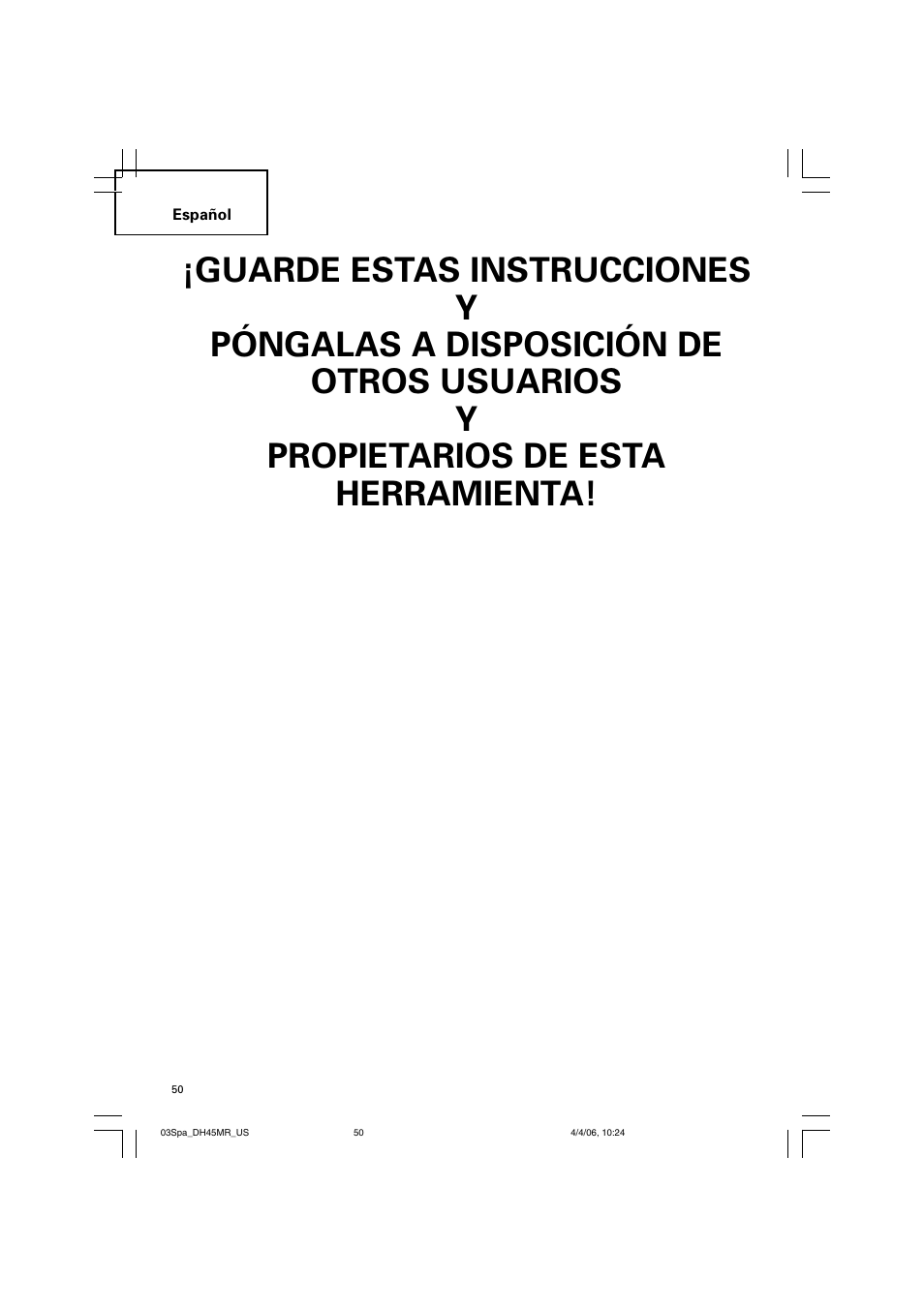 Hitachi DH 45MR User Manual | Page 50 / 68