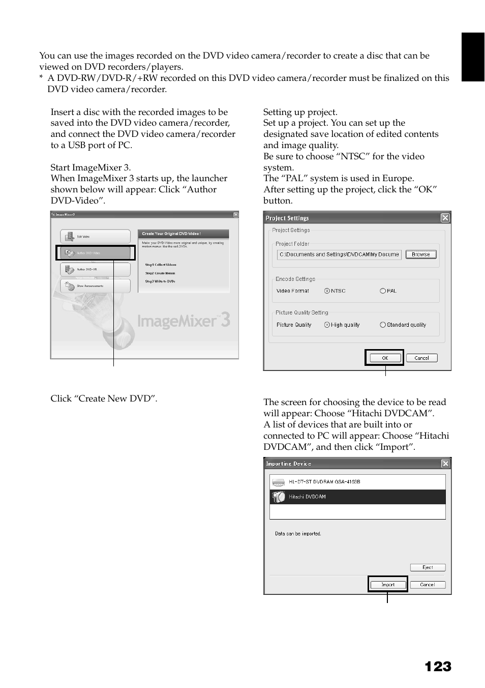 Hitachi DZ-GX3300A User Manual | Page 123 / 166