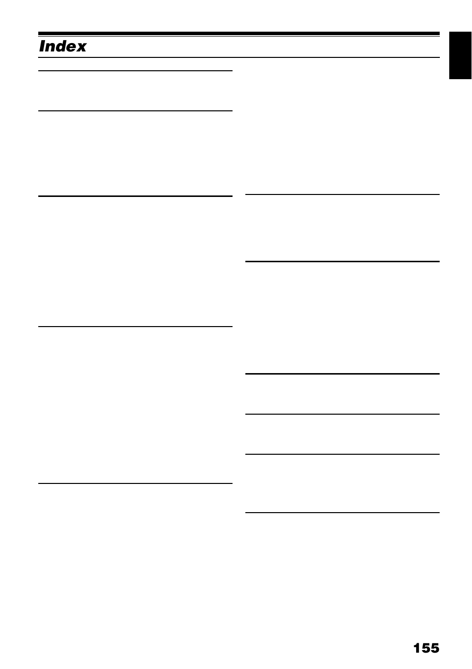 Index | Hitachi DZ-GX3300A User Manual | Page 155 / 166