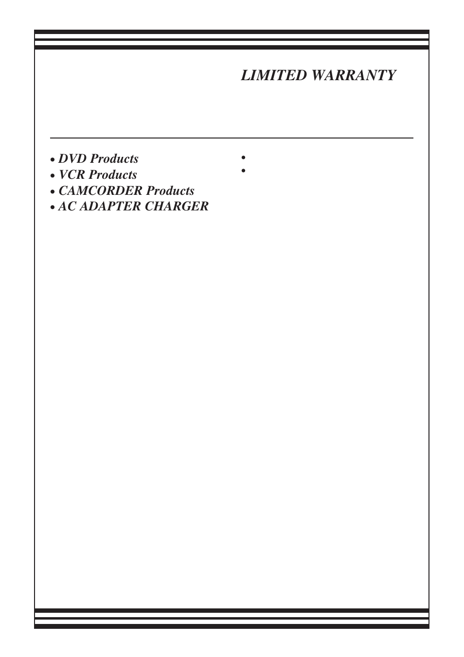 U.s .a. only not valid in canada, Hitachi | Hitachi DZ-GX3300A User Manual | Page 159 / 166