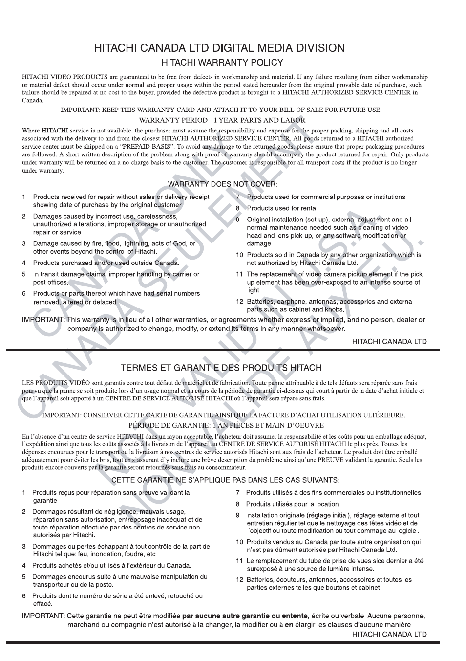 Hitachi DZ-GX3300A User Manual | Page 162 / 166