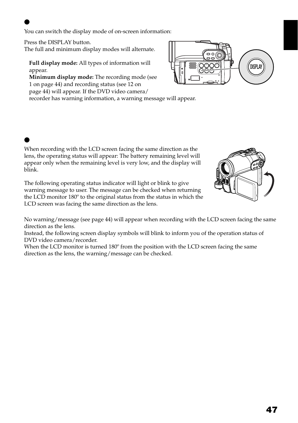 Hitachi DZ-GX3300A User Manual | Page 47 / 166