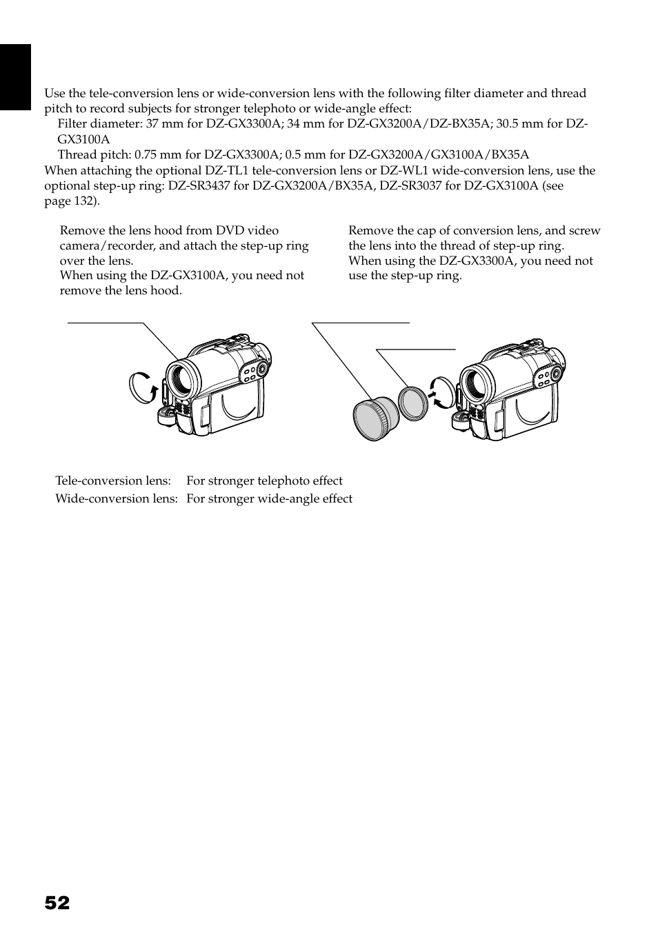 Hitachi DZ-GX3300A User Manual | Page 52 / 166