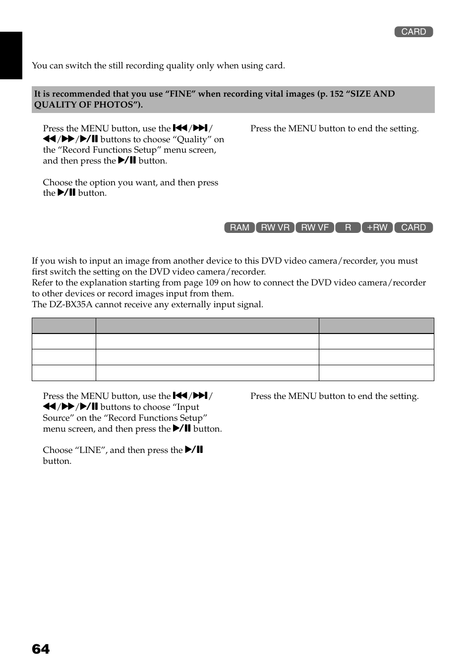 Hitachi DZ-GX3300A User Manual | Page 64 / 166