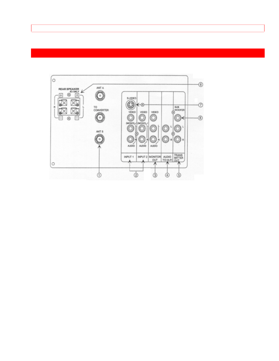 Rear panel jacks | Hitachi 46UX24B/25K User Manual | Page 19 / 82