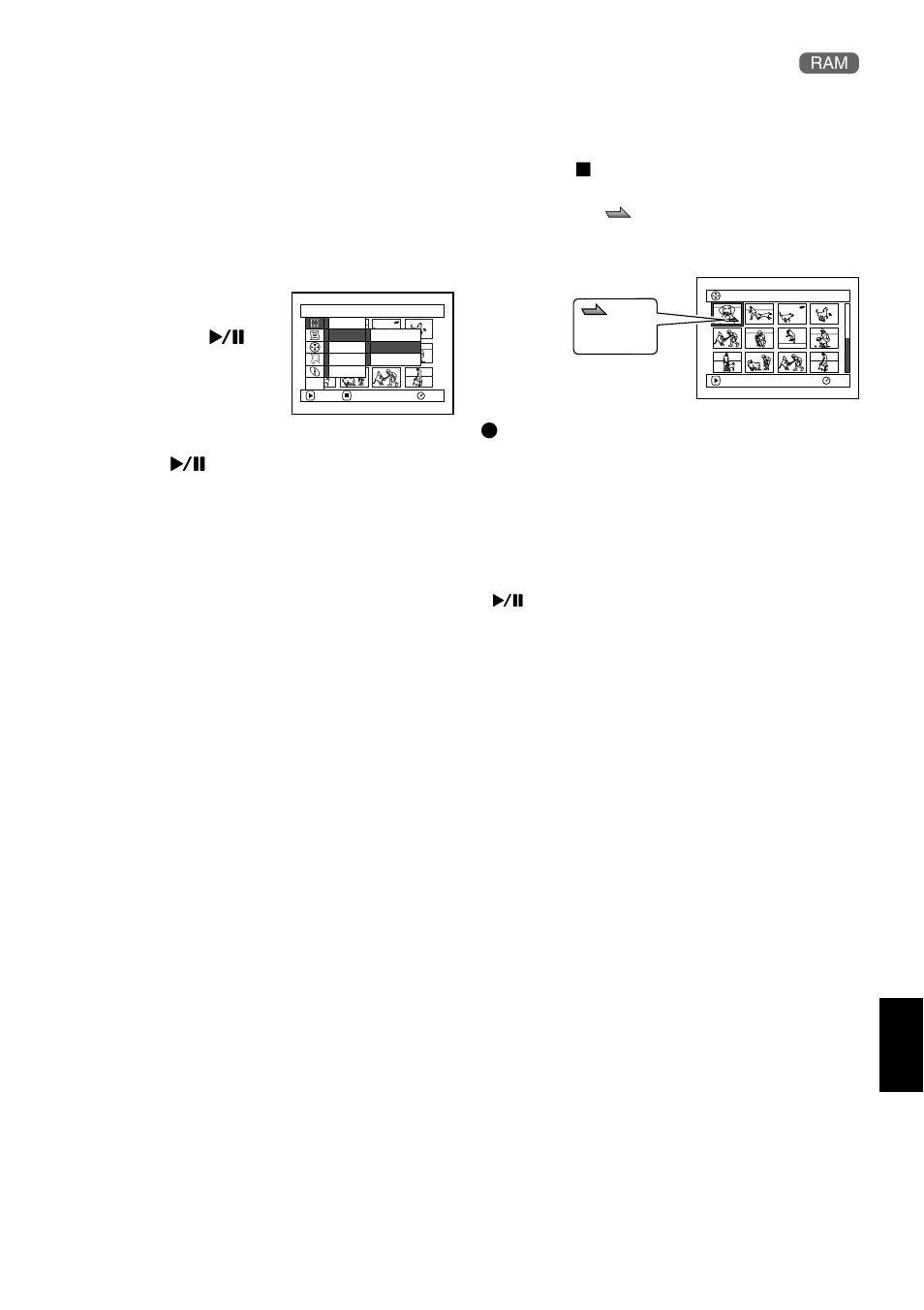 Playing back by skipping scenes (effect – skip), Releasing skip | Hitachi DZMV730A User Manual | Page 115 / 190