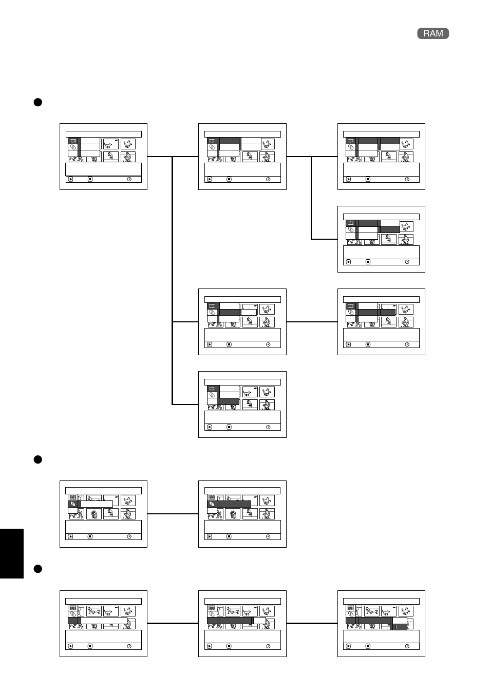 Flow of quick menu (with dvd-ram disc), Scene ● disc ● others, English | P. 132), P. 136) | Hitachi DZMV730A User Manual | Page 70 / 190