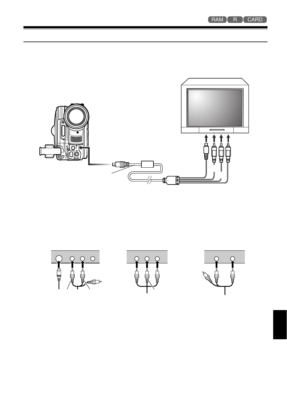 Viewing on tv screen, Connecting to a tv | Hitachi DZMV730A User Manual | Page 77 / 190