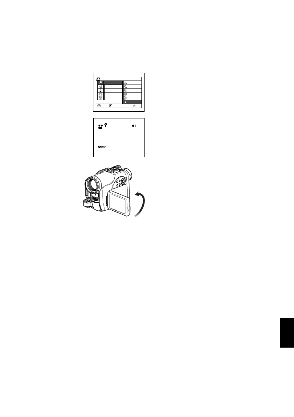 Recording dark subjects using lcd monitor light | Hitachi DZMV730A User Manual | Page 87 / 190