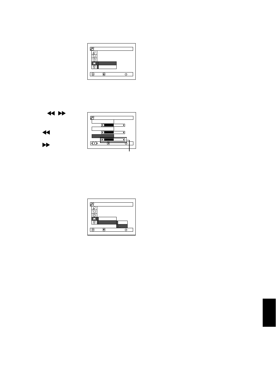 Setting color density (color level), Always displaying image in viewfinder | Hitachi DZMV730A User Manual | Page 99 / 190